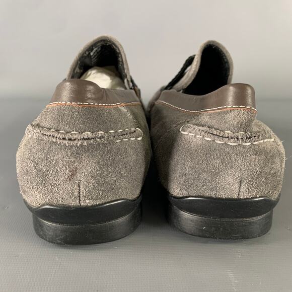 KENNETH COLE Size 10 Grey Leather Loafers